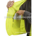 Custom OEM Men's Road Security Work Clothing High Visibility Neon Green Safety Vest With Hook&Loop Closure And Pockets